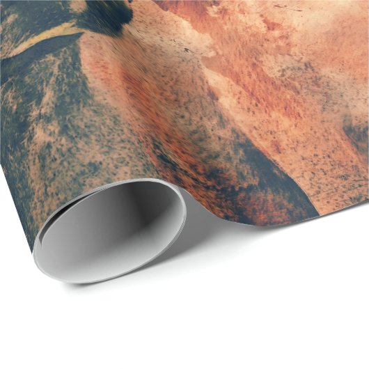 Paarden Kunstmatige Waterverf schilderen decoratie Cadeaupapier (Rol Hoek)