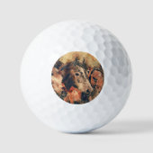 Paarden Kunstmatige Waterverf schilderen decoratie Golfballen (Voorkant)