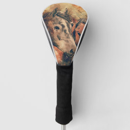 Paarden Kunstmatige Waterverf schilderen decoratie Golfheadcover