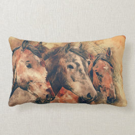 Paarden Kunstmatige Waterverf schilderen decoratie Kussen