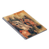 Paarden Kunstmatige Waterverf schilderen decoratie Notitieboek (Rechterzijde)
