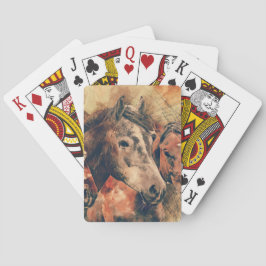 Paarden Kunstmatige Waterverf schilderen decoratie Speelkaarten