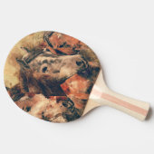 Paarden Kunstmatige Waterverf schilderen decoratie Tafeltennisbatje (Zijkant)