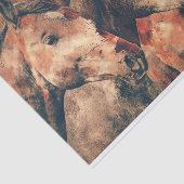 Paarden Kunstmatige Waterverf schilderen decoratie Tissuepapier (Detail)