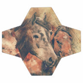 Paarden Kunstmatige Waterverf schilderen decoratie Voetbal (Enkel)