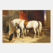 PAARDEN KUNSTSCHILDERIJEN, HOEFIJZERS PERKAMENT INPAKPAPIER VEL (Voorkant 2)