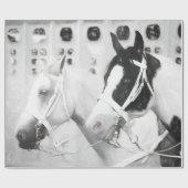 Paarden Land Roestzwart en Wit Western Cadeaupapier (Vlak)