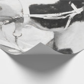 Paarden Land Roestzwart en Wit Western Cadeaupapier (Hoek)