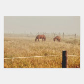 Paarden Land Rustic Brown ontkoppeling Inpakpapier Vel (Voorkant)