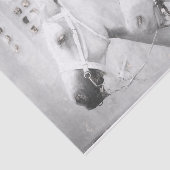 Paarden Land Rustisch zwart en wit Western Tissuepapier (Detail)