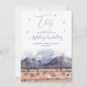 Paarden Landschap Mijlpaal Verjaardagsfeest Kaart (Voorkant)