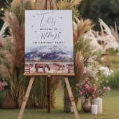 Paarden Landschap Mijlpaal Verjaardagsfeest Welkom Poster