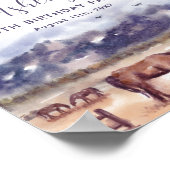 Paarden Landschap Mijlpaal Verjaardagsfeest Welkom Poster (Hoek)