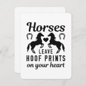 Paarden laten Hoof-Prints achter op je hart Feestdagenkaart (Voorkant / Achterkant)