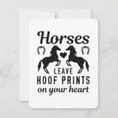 Paarden laten Hoof-Prints achter op je hart Feestdagenkaart (Voorkant)