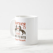 Paarden laten Hoof-Prints achter op je hart Koffiemok (Voorkant links)