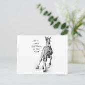 Paarden laten hoofdafdrukken op je hart achter: Po Briefkaart (Staand voorkant)