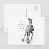 Paarden laten hoofdafdrukken op je hart achter: Po Briefkaart (Voorkant / Achterkant)