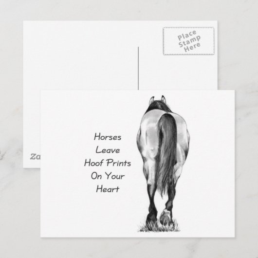 Paarden laten hoofdafdrukken op je hart achter: Po Briefkaart (Voorkant / Achterkant)