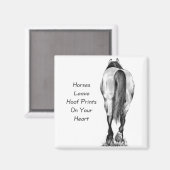 Paarden laten hoofdafdrukken op je hart achter: po magneet (Voorkant / Achterkant)
