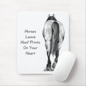 Paarden laten hoofdafdrukken op je hart achter: Po Muismat (Met muis)