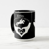 Paarden laten Prints op je hart achter Mok (Voorkant links)