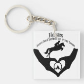 Paarden laten Prints op je hart achter Sleutelhanger (Voorkant)