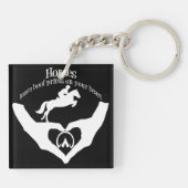 Paarden laten Prints op je hart achter Sleutelhanger (Achterkant)