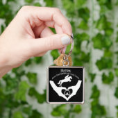 Paarden laten Prints op je hart achter Sleutelhanger (Hand)
