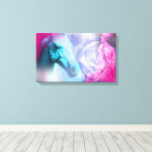 Paarden lenen ons de vleugels die we niet hebben canvas afdruk (Insitu (Houten vloer))