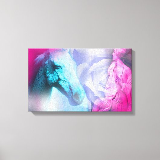 Paarden lenen ons de vleugels die we niet hebben canvas afdruk (Voorkant)