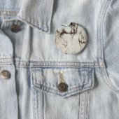 Paarden - Leonardo da Vinci Ronde Button 5,7 Cm (In situ)