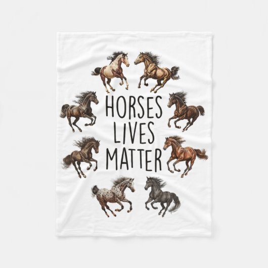  paarden leven 1 fleece deken (Voorkant)