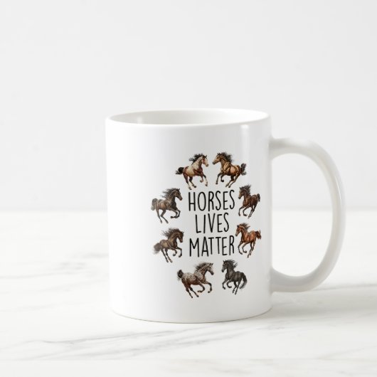 paarden leven 1 koffiemok (Rechts)