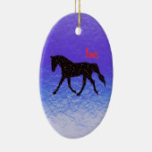 Paarden, liefde en harten keramisch ornament (Rechts)