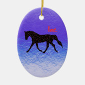 Paarden, liefde en harten keramisch ornament (Voorkant)