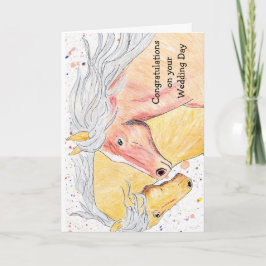 Paarden liefhebben Gefeliciteerd met je trouwdag Kaart