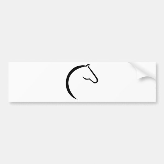 Paarden logo bumpersticker (Voorkant)