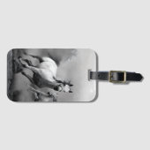 Paarden lopen bagagelabel (Voorkant (horizontaal))