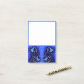 Paarden lopen bij maanlicht blauw post-it® notes (Op bureau)