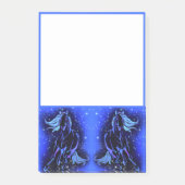 Paarden lopen bij maanlicht blauw post-it® notes (Voorkant)
