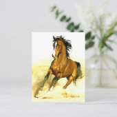 Paarden lopen briefkaart (Staand voorkant)