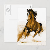 Paarden lopen briefkaart (Voorkant / Achterkant)