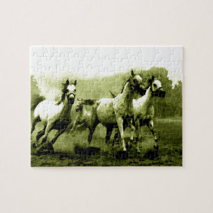 Paarden lopen - Creatieve kunst Legpuzzel
