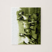 Paarden lopen - Creatieve kunst Legpuzzel (Verticaal)