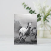 Paarden lopen feestdagenkaart (Staand voorkant)