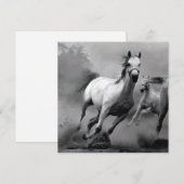 Paarden lopen feestdagenkaart (Voorkant / Achterkant)