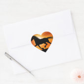 Paarden lopen hart sticker (Envelop)