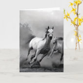 Paarden lopen kaart (Gele Bloem)