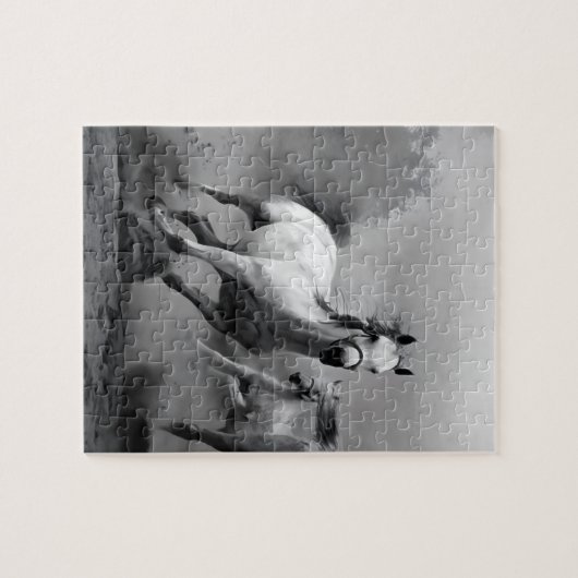 Paarden lopen legpuzzel (Horizontaal)